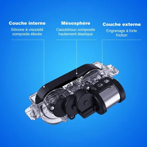 les roues du robtwoo jet 900 et le mécanisme du moteur du robot lave vitres