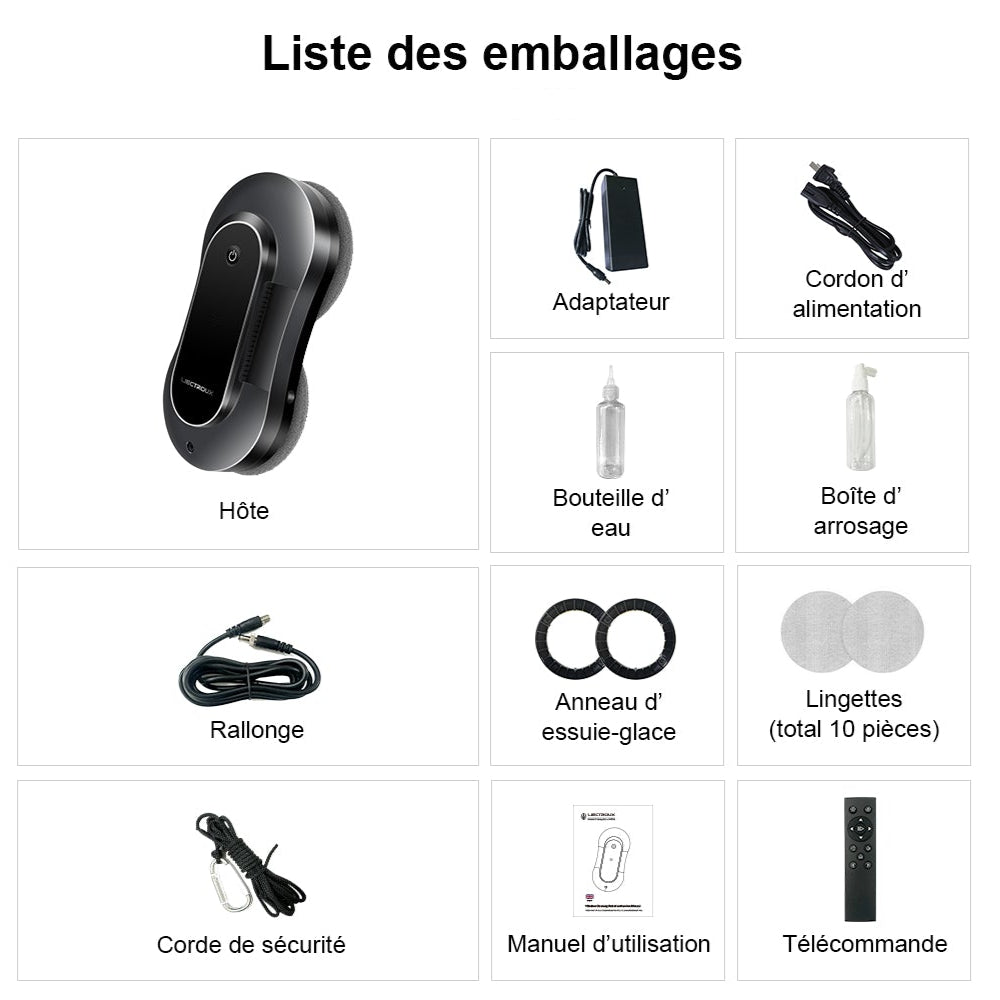 contenu du colis robone compact chez robeo robot lave vitres